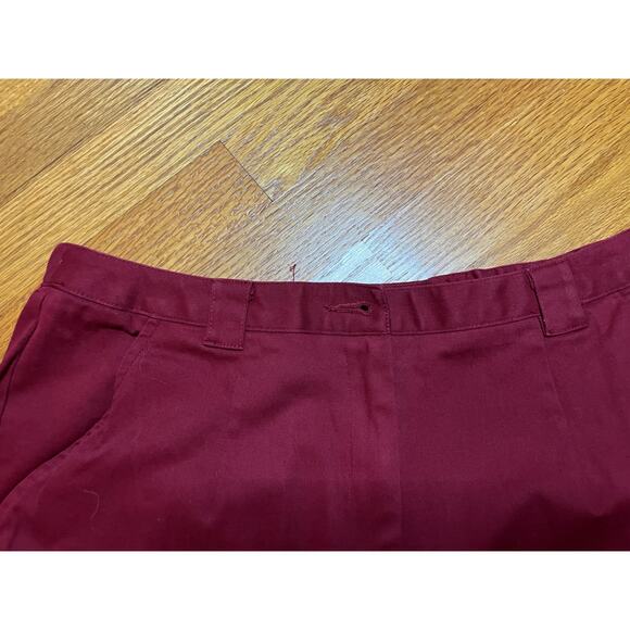 Coldwater Creek elastic back waist maroon chinos 12 97cotton3spandex High rise - Picture 2 of 5